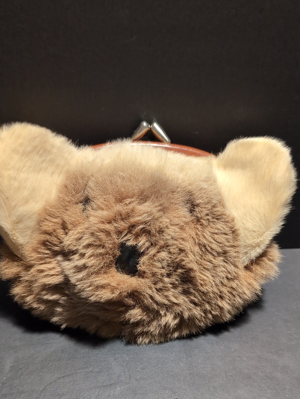 VGT, Kaha Australian Leather Plush Fur Koala Coin Purse.